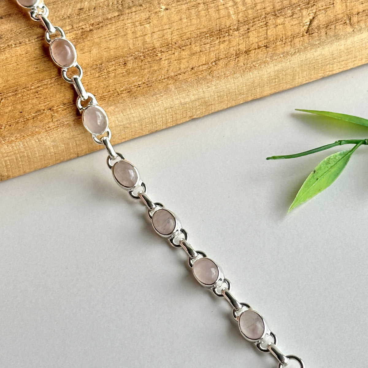Rose Quartz Oval Bracelet