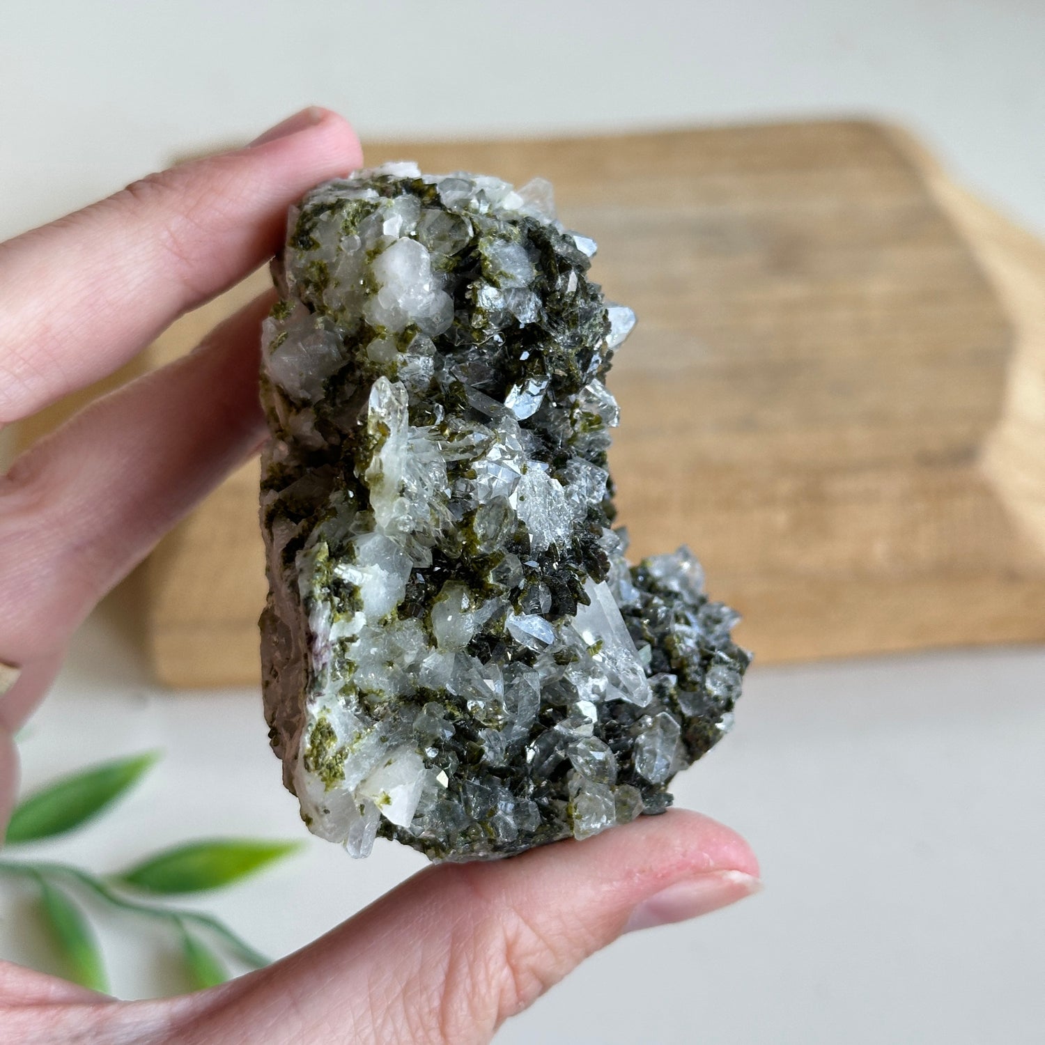 Epidote & Quartz Cluster 182g - High Quality