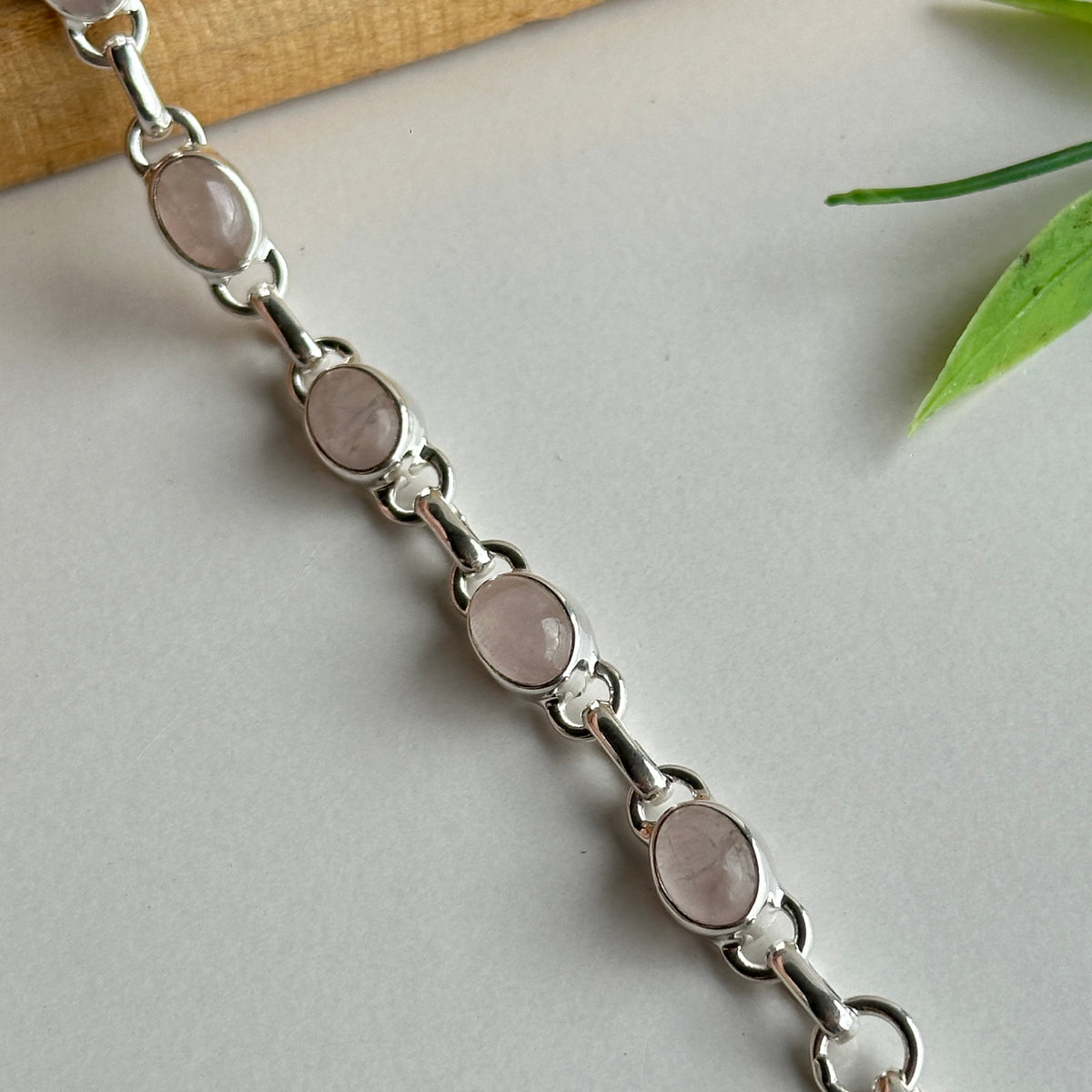 Rose Quartz Oval Bracelet