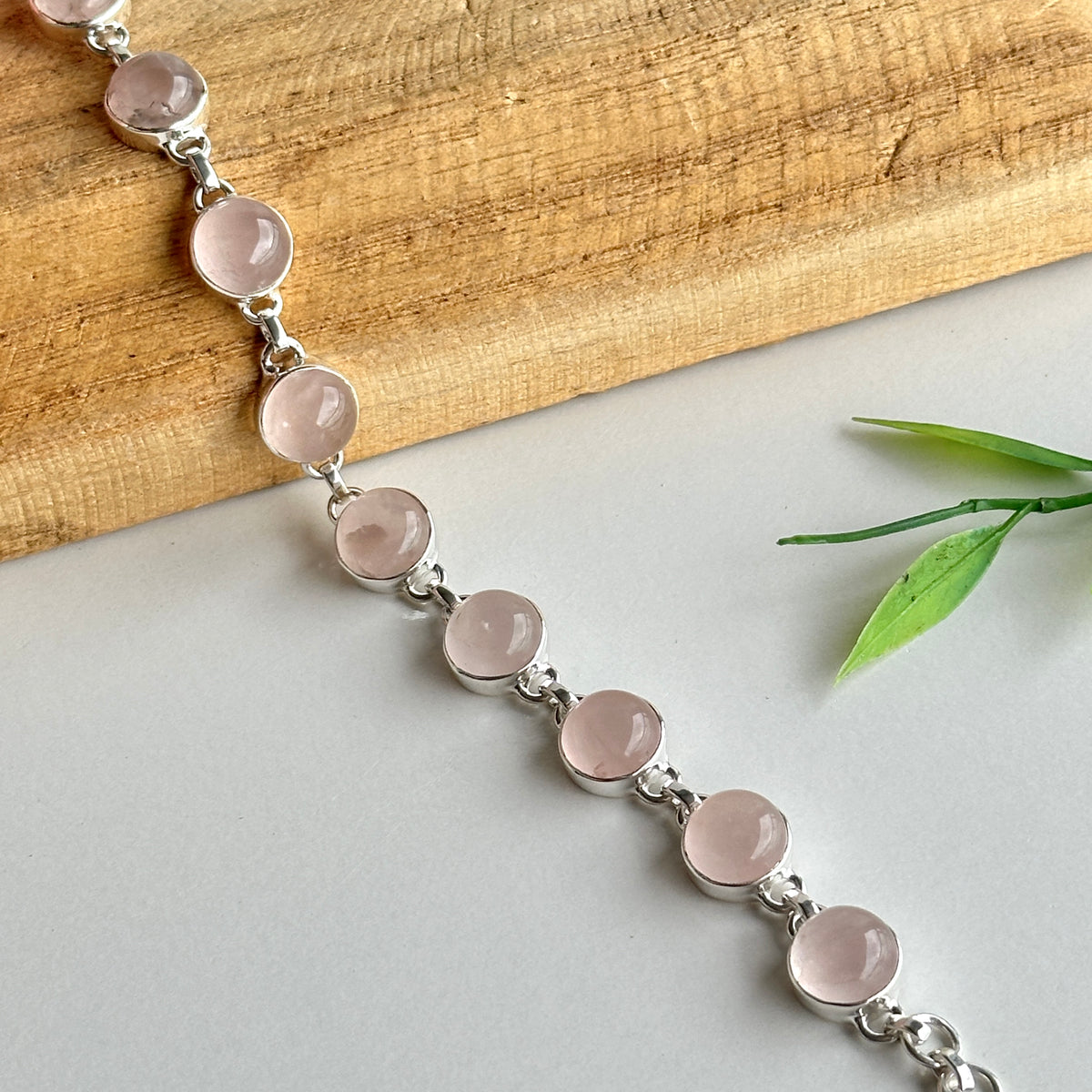 Rose Quartz Round Bracelet