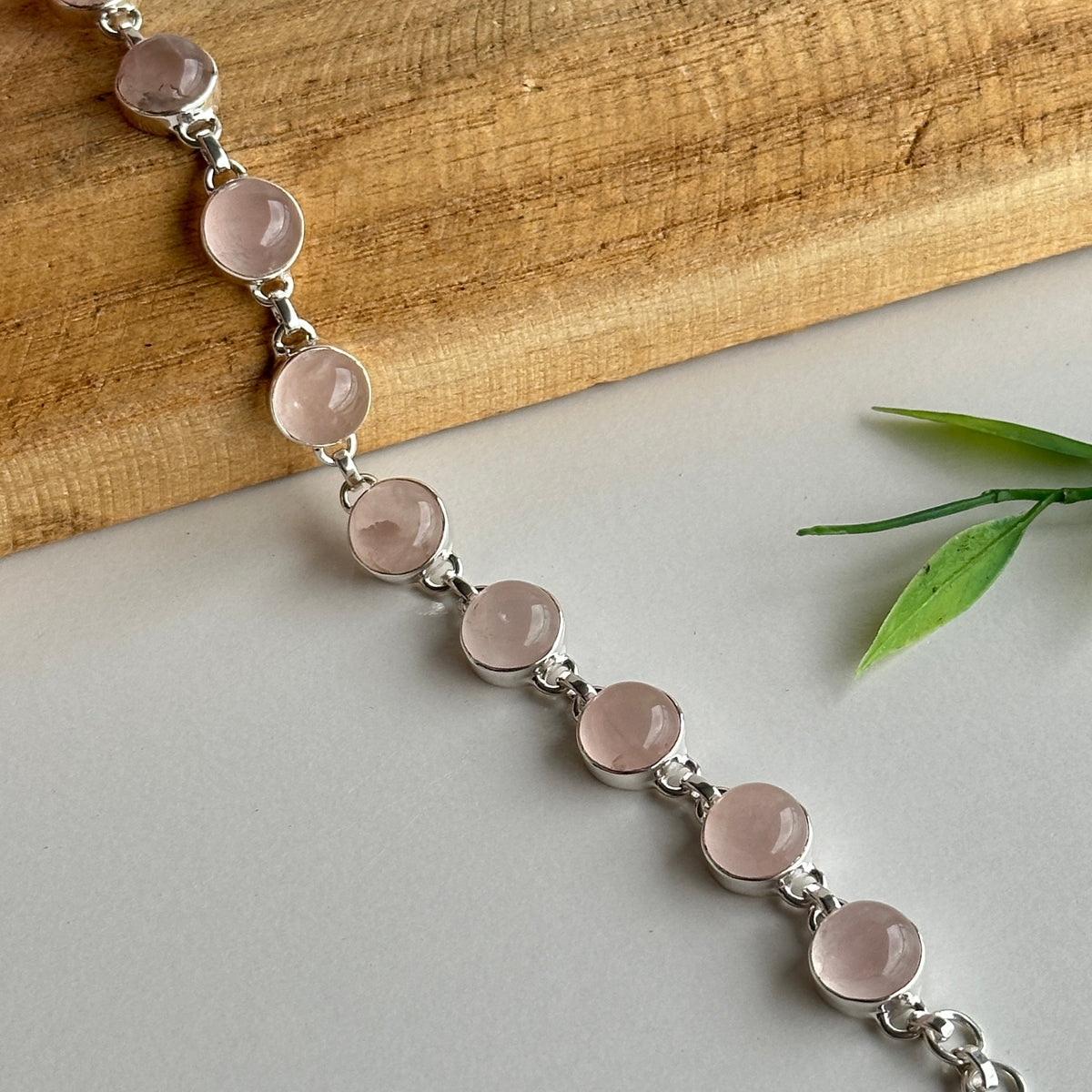 Rose Quartz Round Bracelet