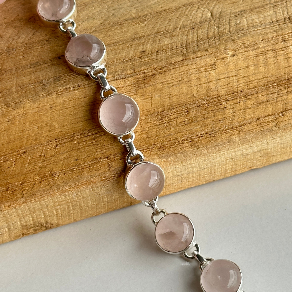 Rose Quartz Round Bracelet