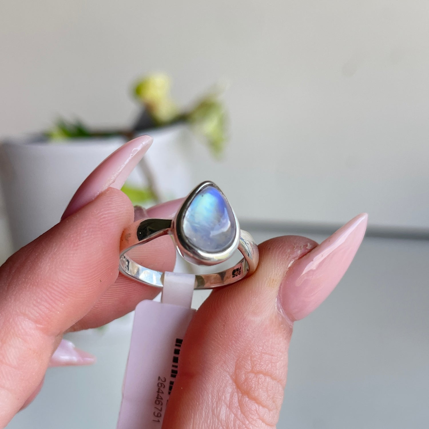 Moonstone Teardrop Ring Sz8.5