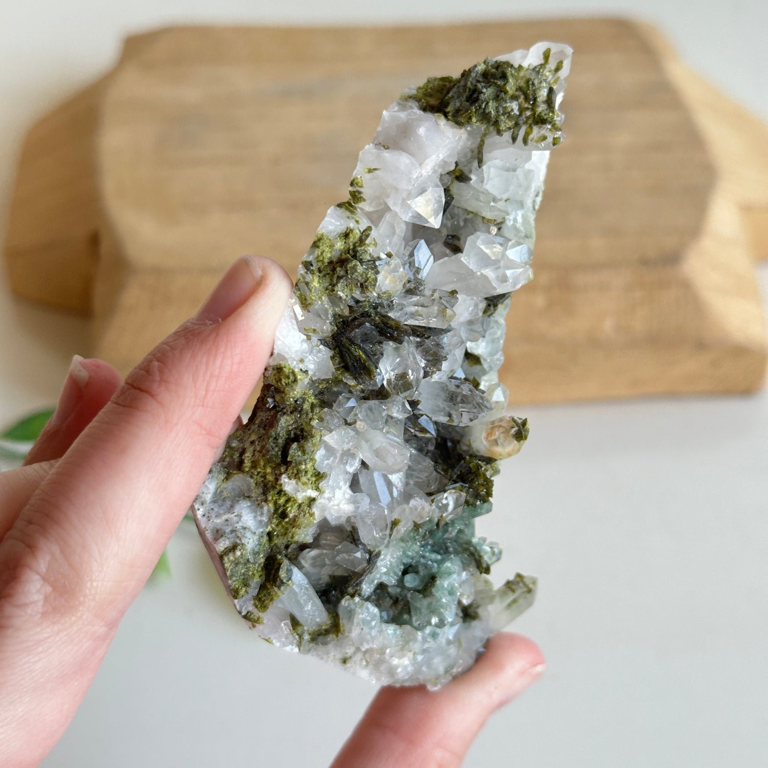 Epidote & Quartz Cluster 148g - High Quality