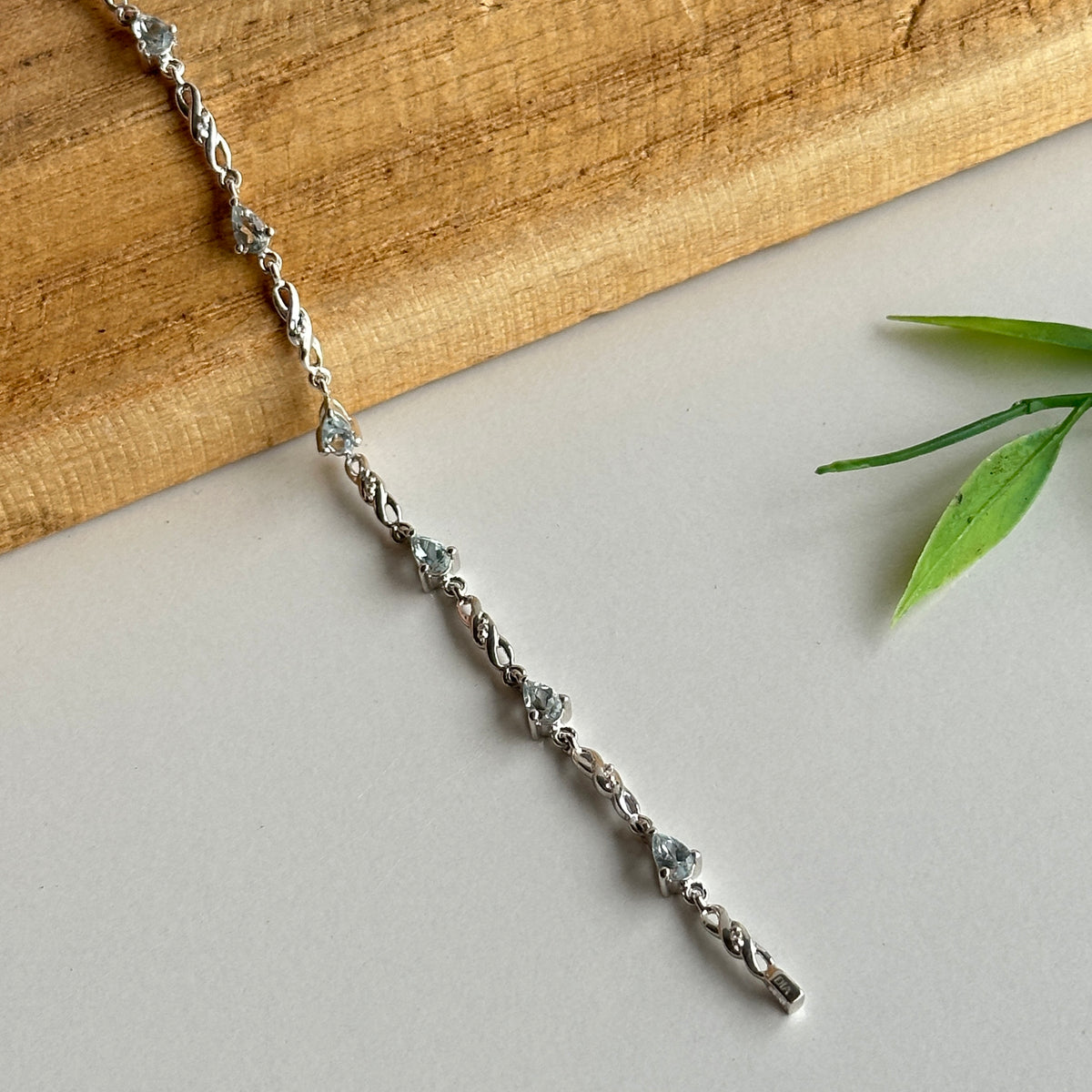 Aquamarine Teardrop Bracelet