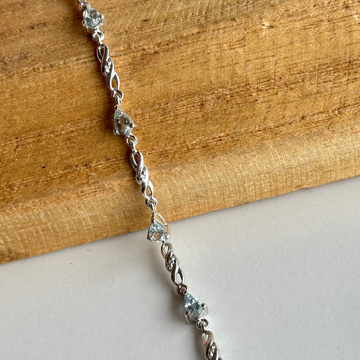 Aquamarine Teardrop Bracelet