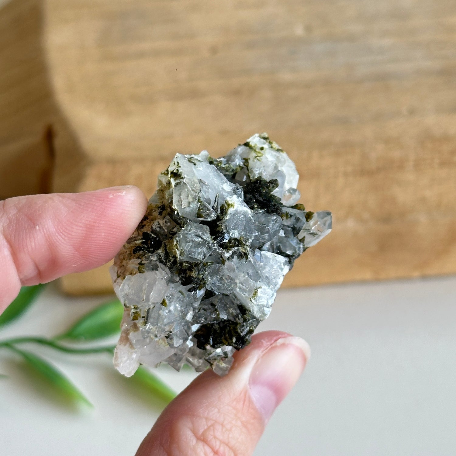 Epidote & Quartz Cluster 28g - High Quality