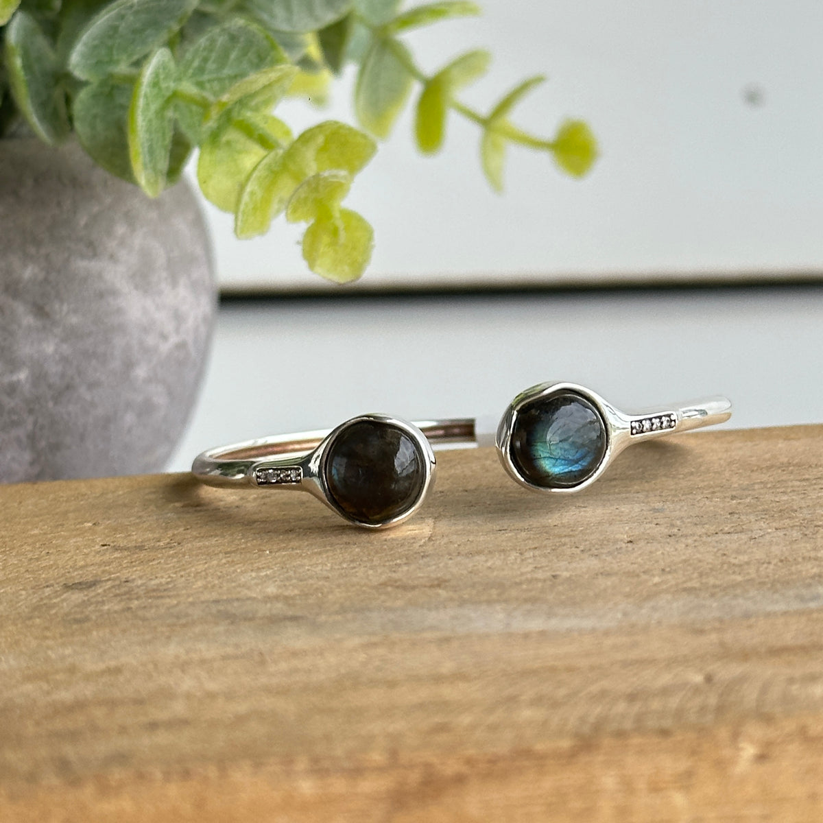 Labradorite Round Cuff Bracelet