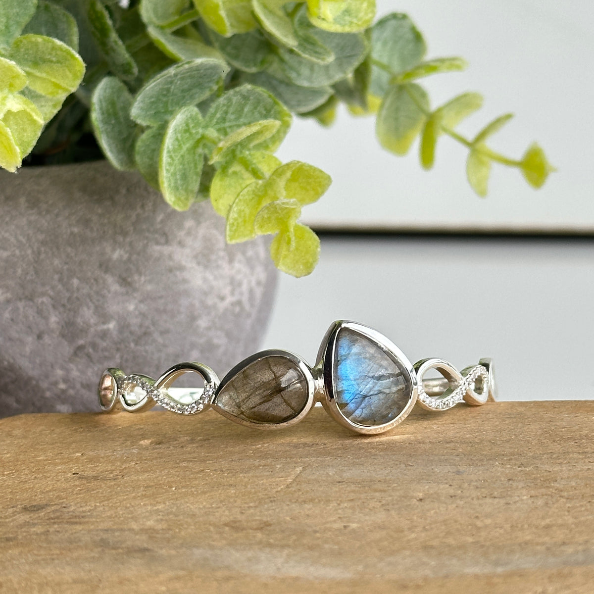 Labradorite Teardrop Cuff Bracelet