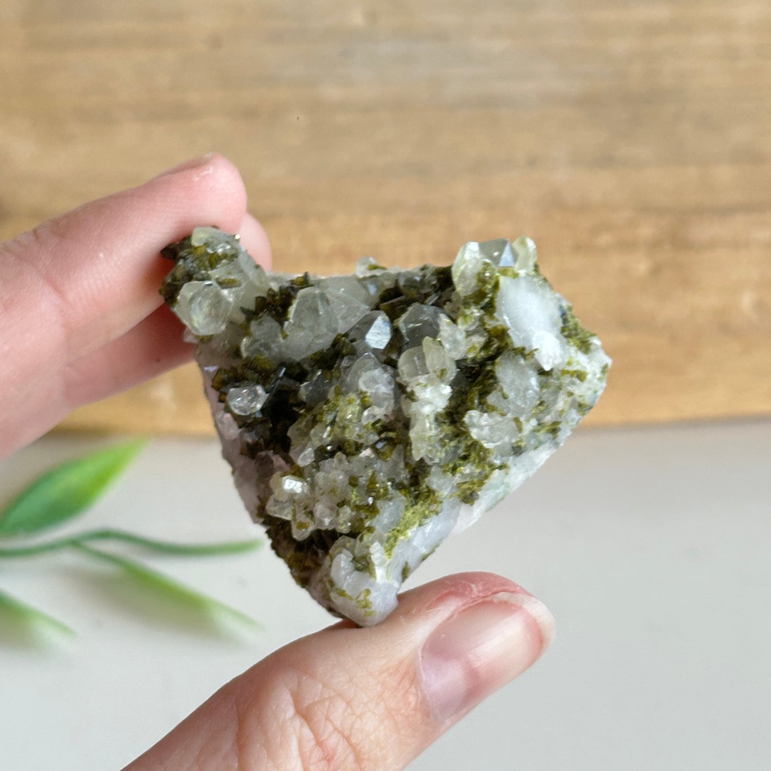 Epidote & Quartz Cluster 34g - High Quality