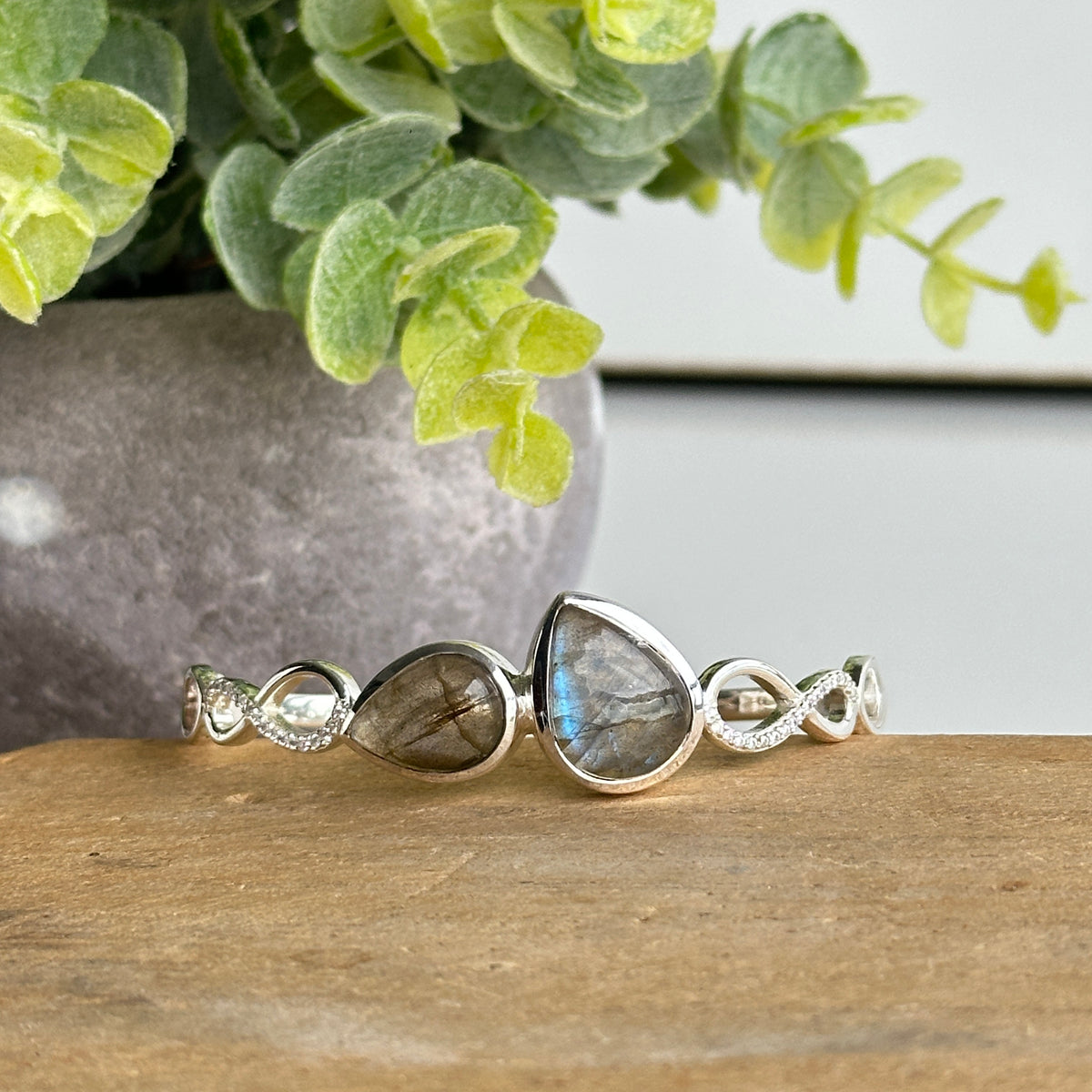 Labradorite Teardrop Cuff Bracelet