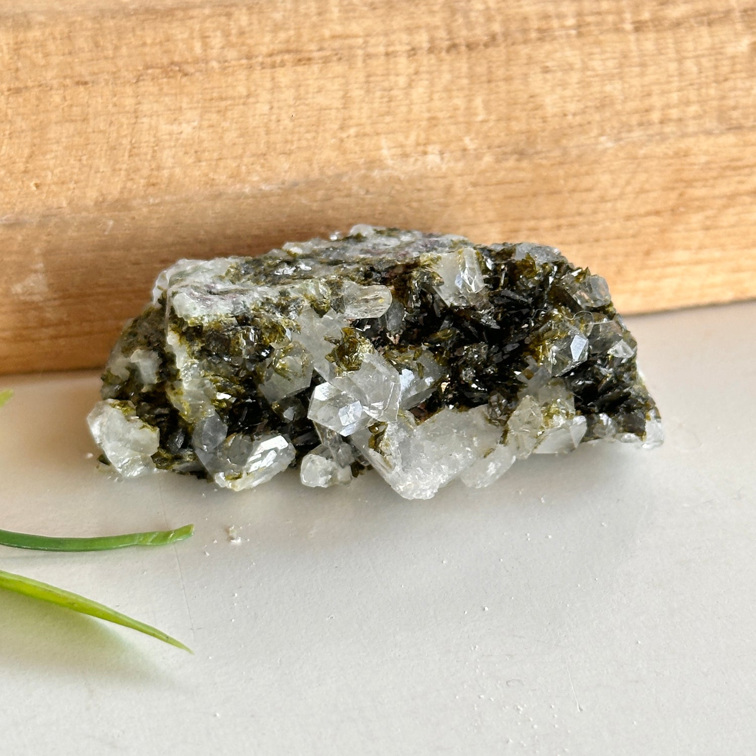Epidote & Quartz Cluster 34g - High Quality