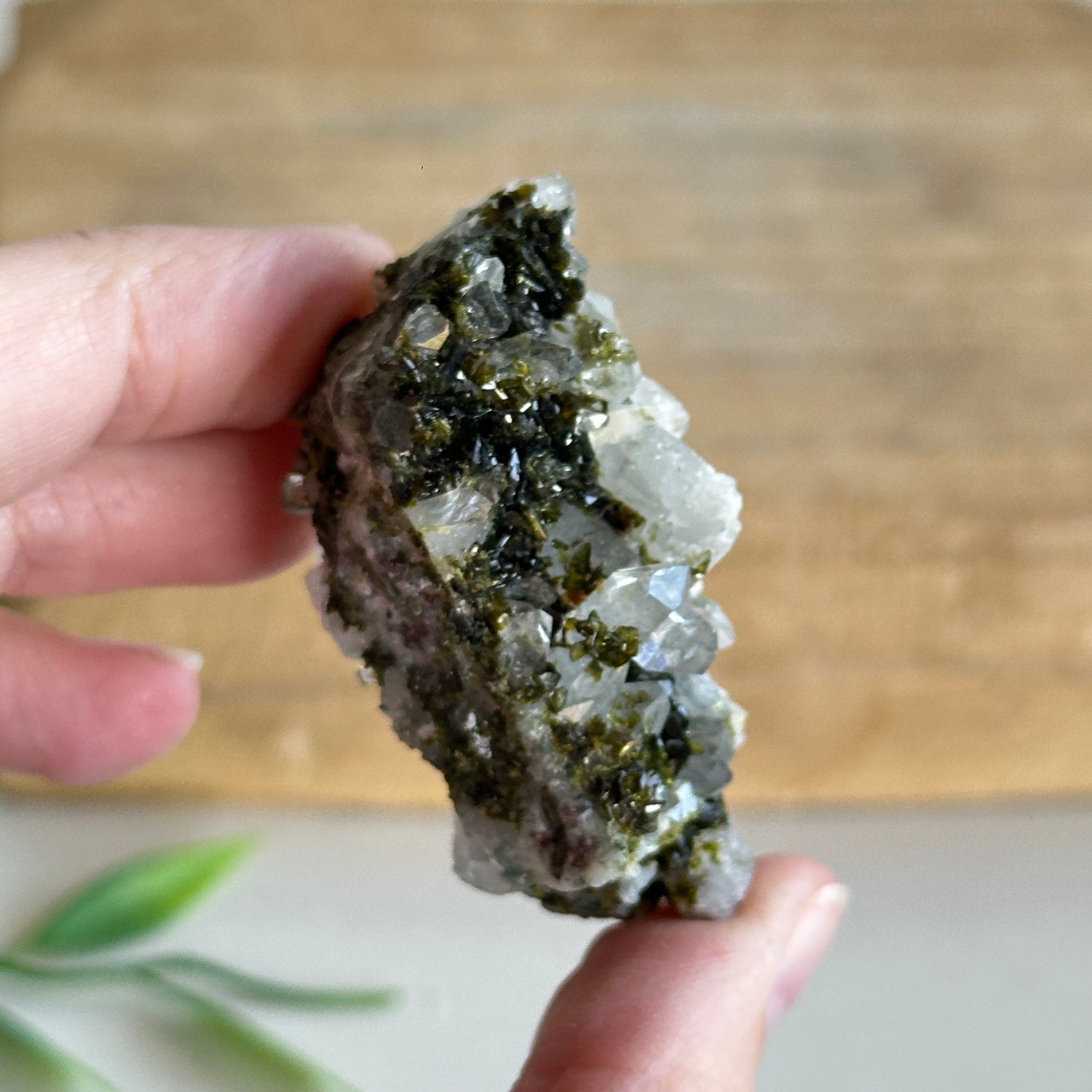 Epidote & Quartz Cluster 34g - High Quality