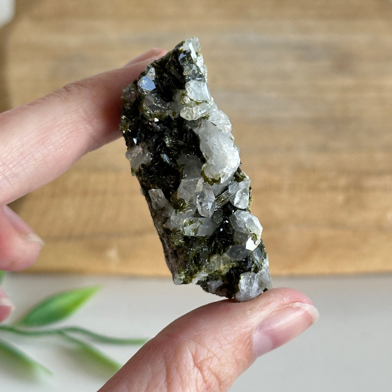 Epidote & Quartz Cluster 34g - High Quality