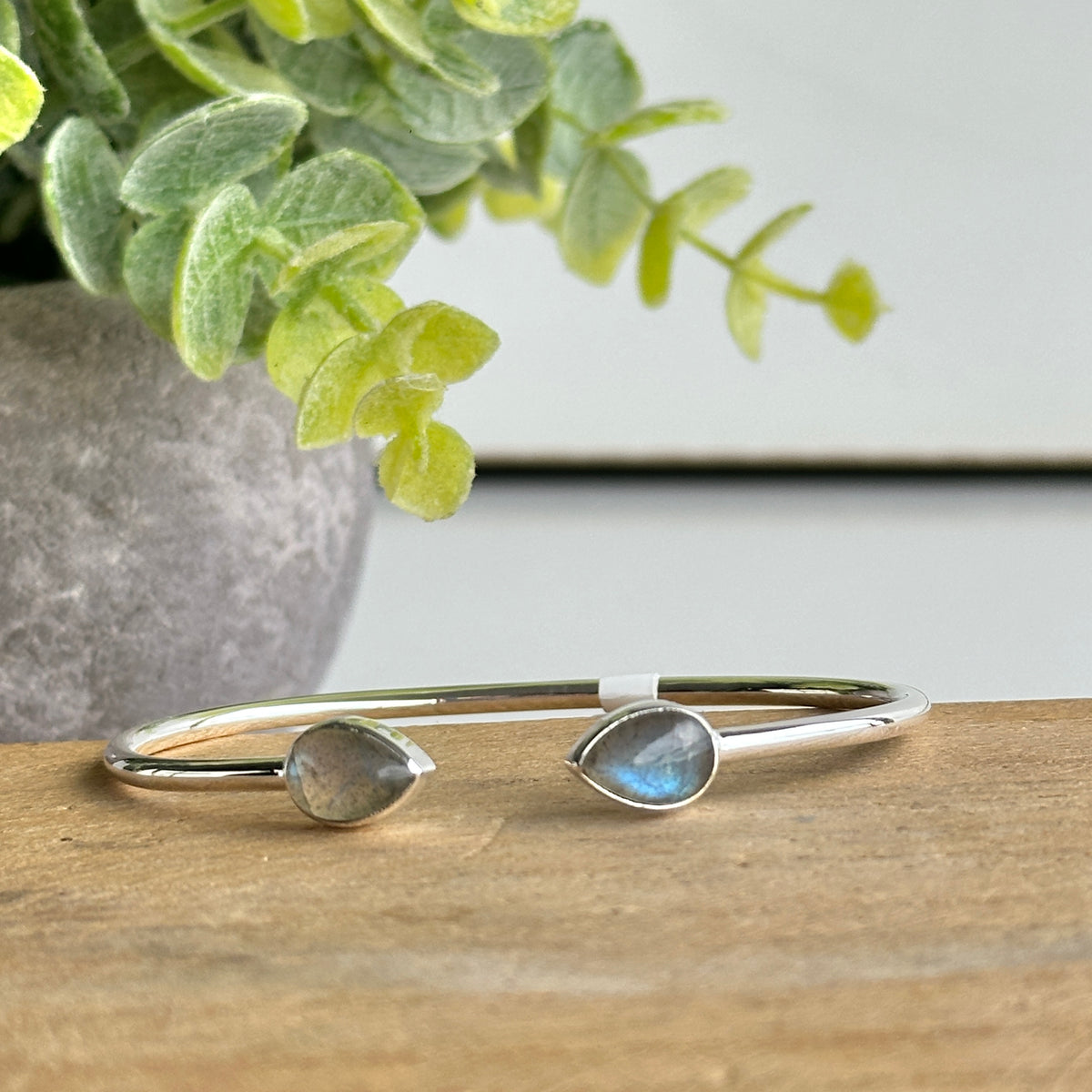 Labradorite Teardrop Cuff Bracelet