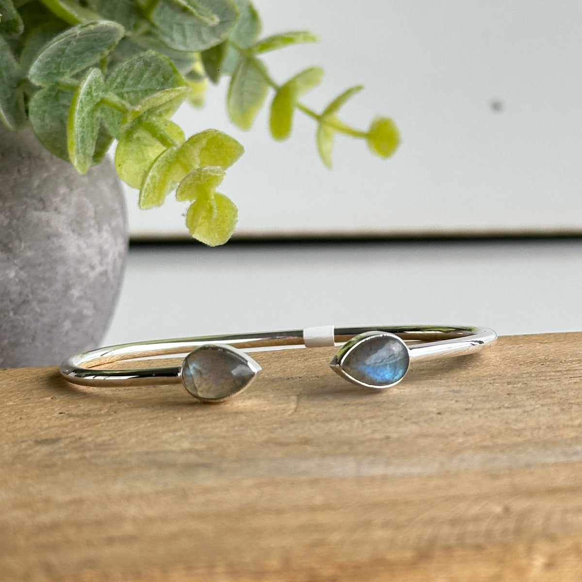 Labradorite Teardrop Cuff Bracelet