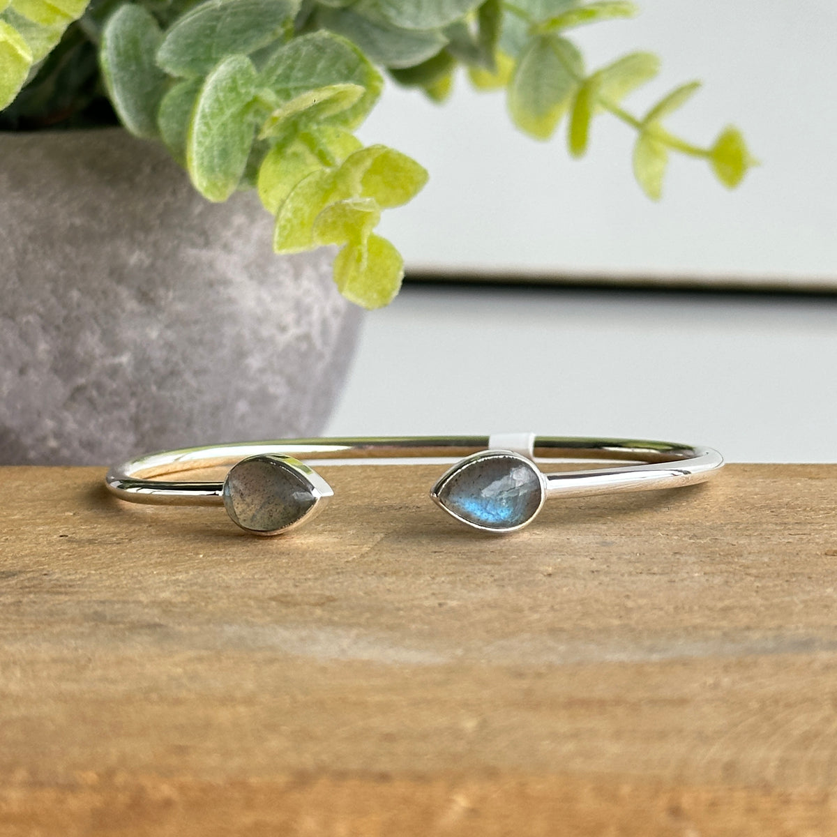 Labradorite Teardrop Cuff Bracelet