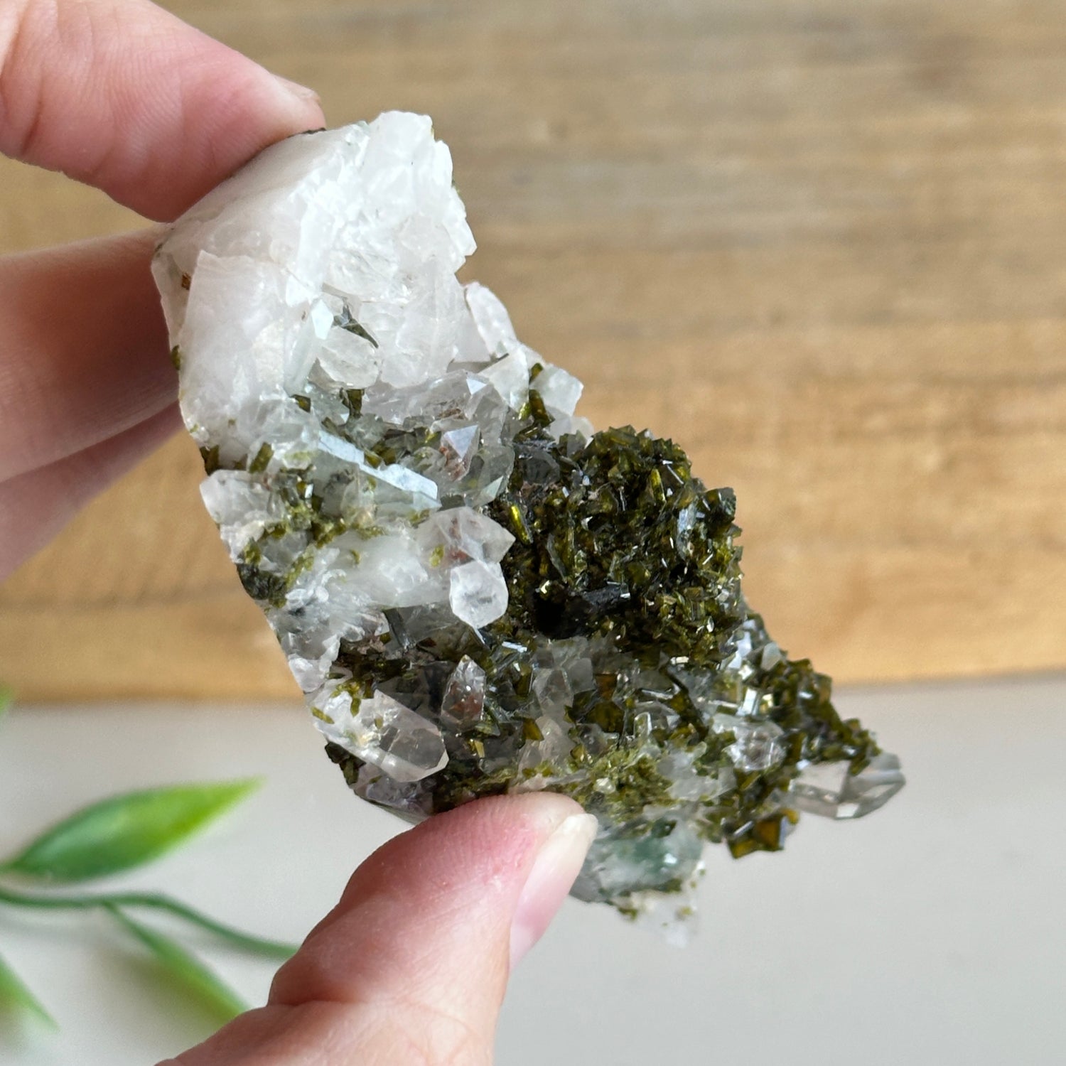 Epidote & Quartz Cluster 100g - High Quality