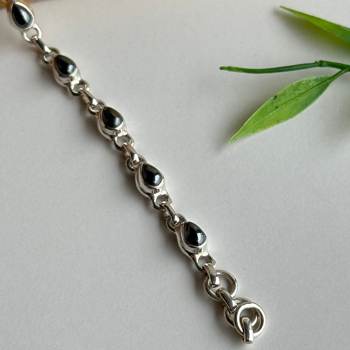 Hematite Teardrop Bracelet