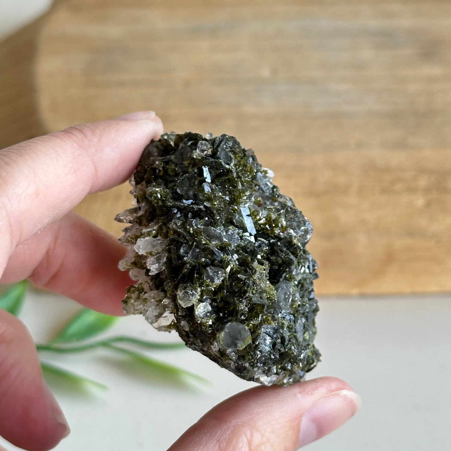 Epidote & Quartz Cluster 48g - High Quality