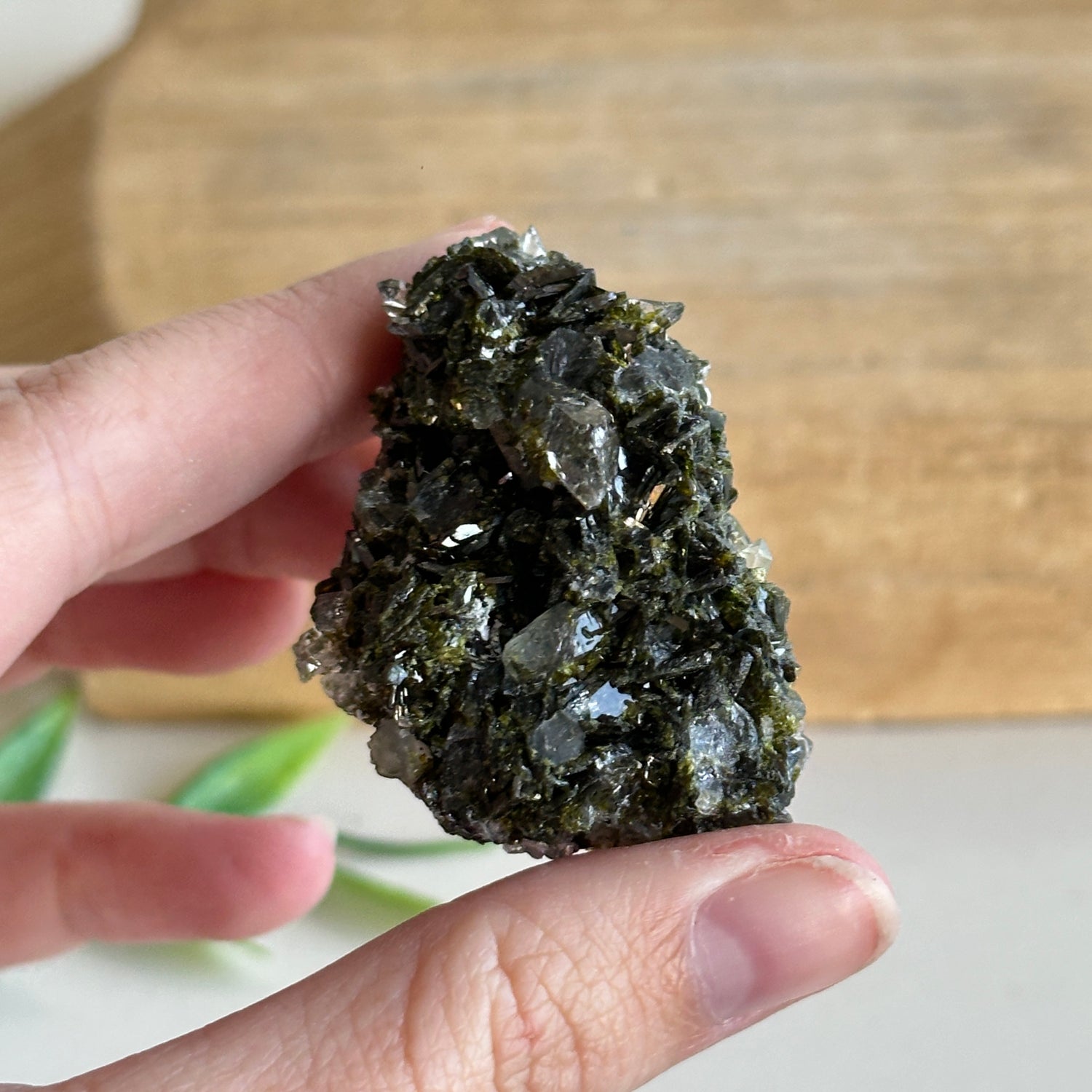 Epidote & Quartz Cluster 48g - High Quality
