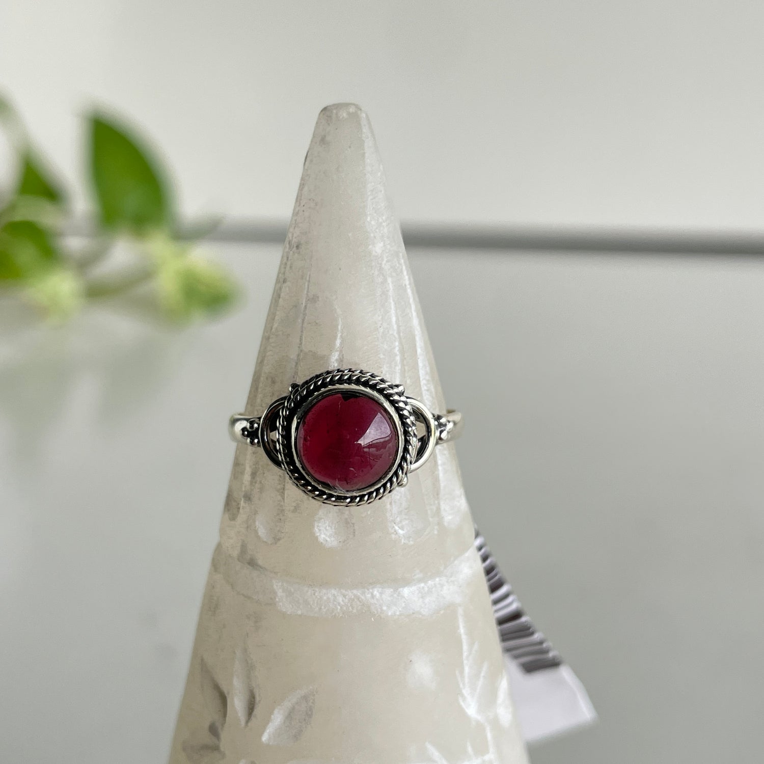 Garnet Round Ring