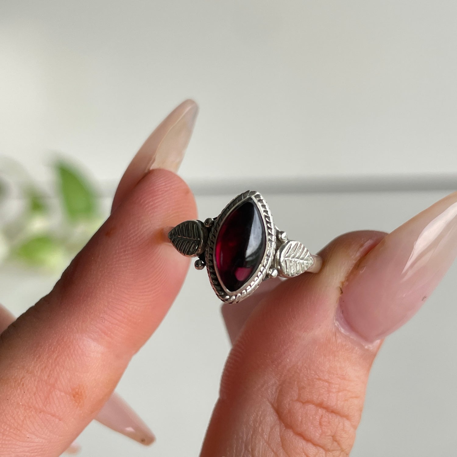 Garnet Marquise Ring