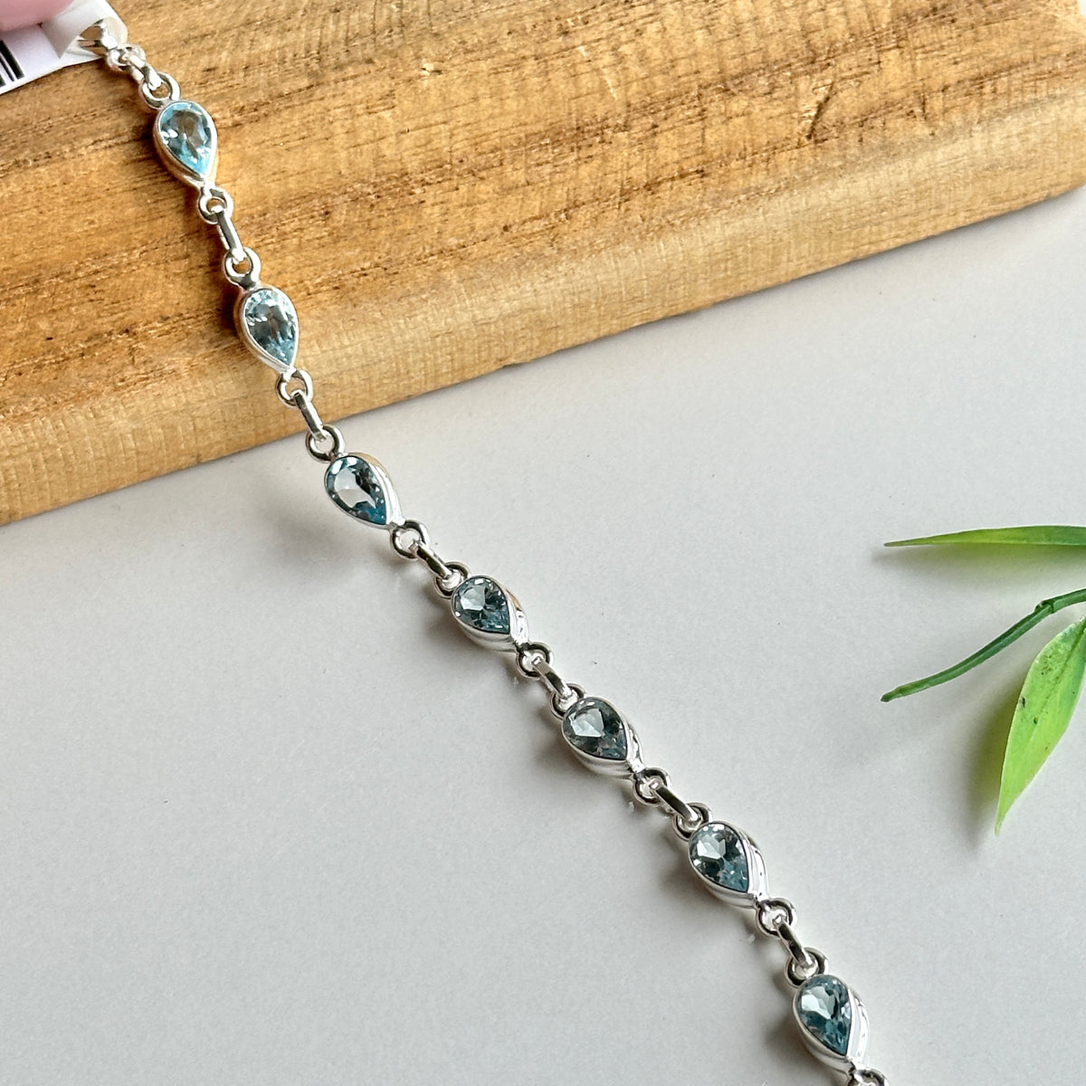 Blue Topaz Teardrop Bracelet