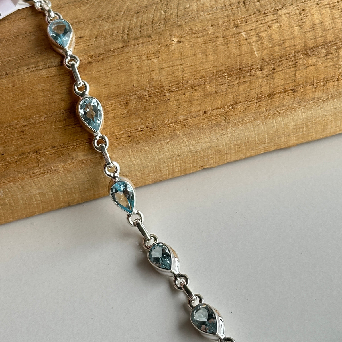 Blue Topaz Teardrop Bracelet