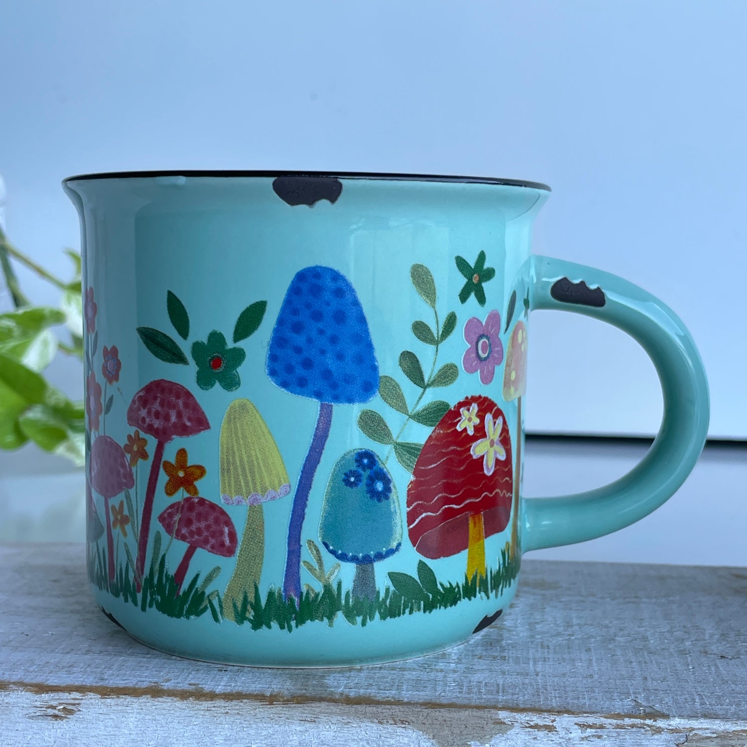 Teal Mushroom Mug MUG000069