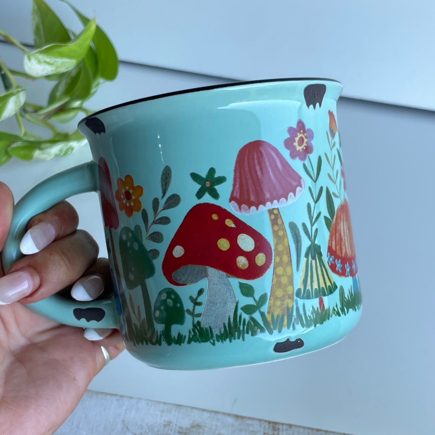 Teal Mushroom Mug MUG000069