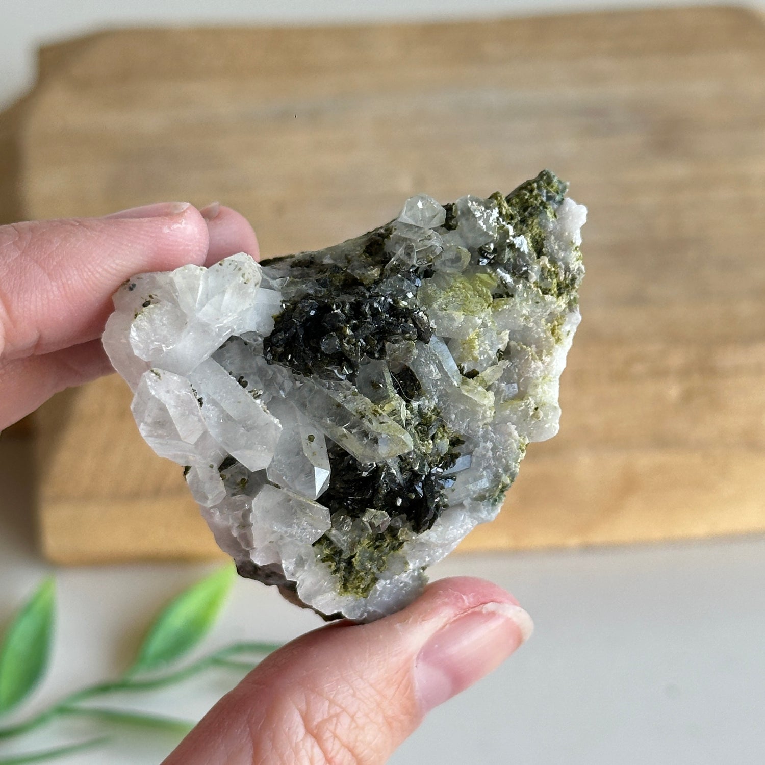 Epidote & Quartz Cluster 48g - High Quality