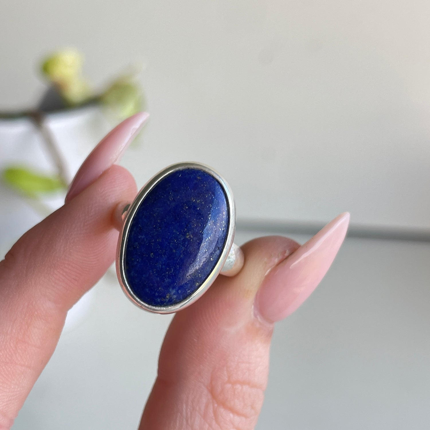 Lapis Lazuli Oval Ring Sz7