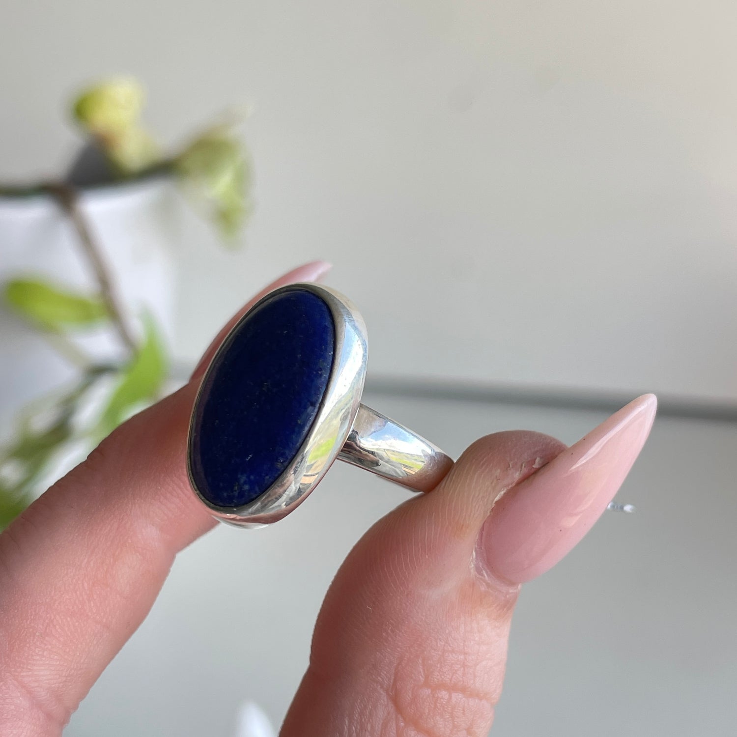 Lapis Lazuli Oval Ring Sz7