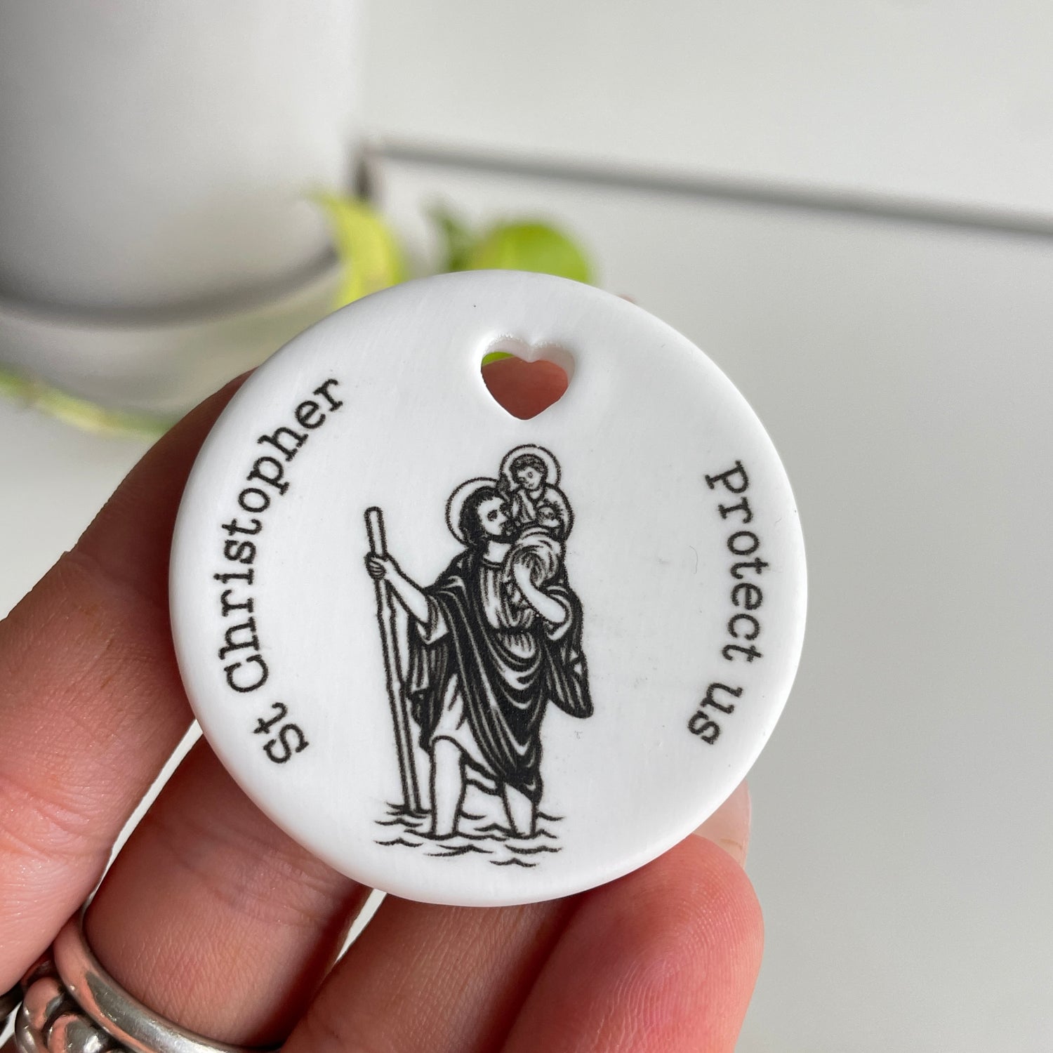 St Christopher Ceramic Token