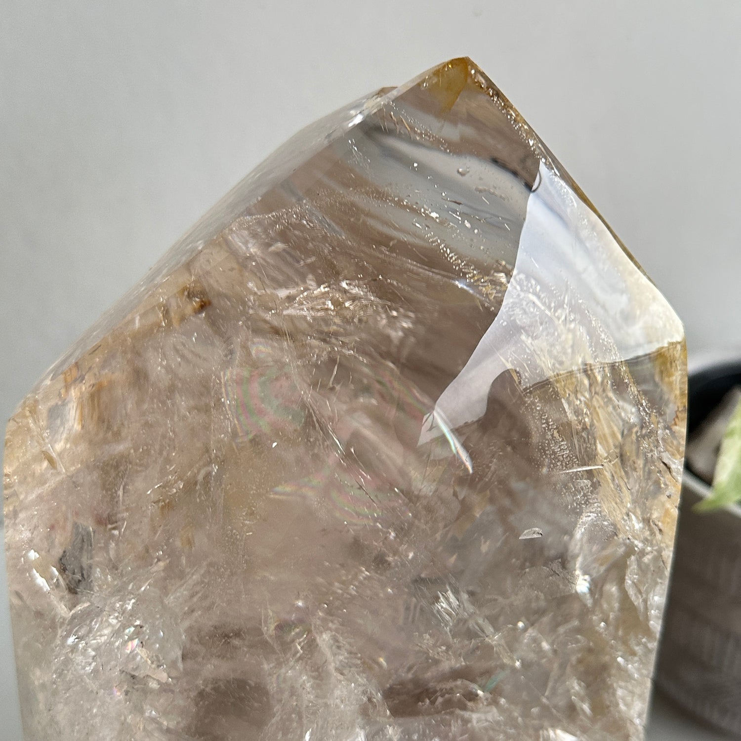 Clear Quartz Elestial In Stand 8.5kg