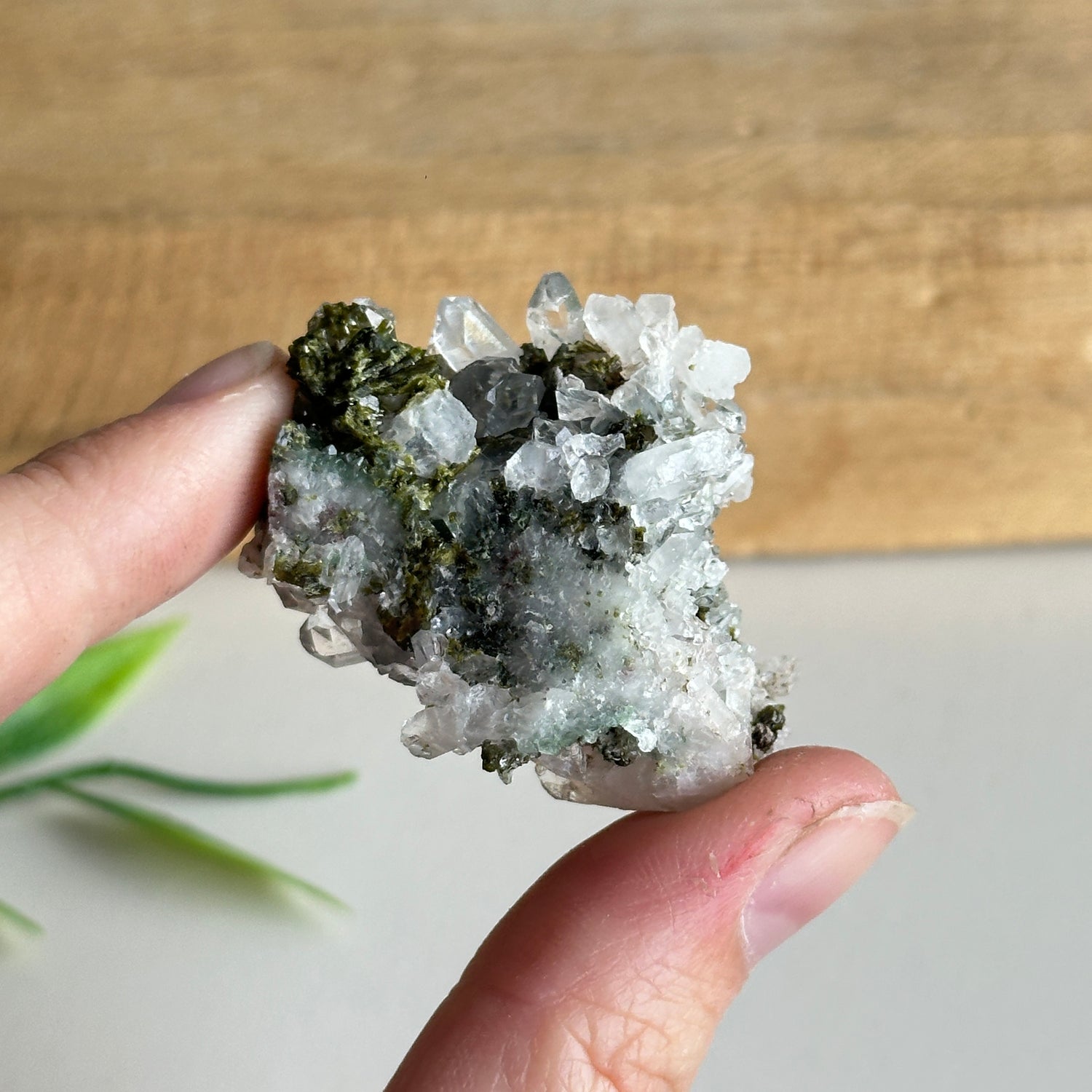 Epidote & Quartz Cluster 28g - High Quality