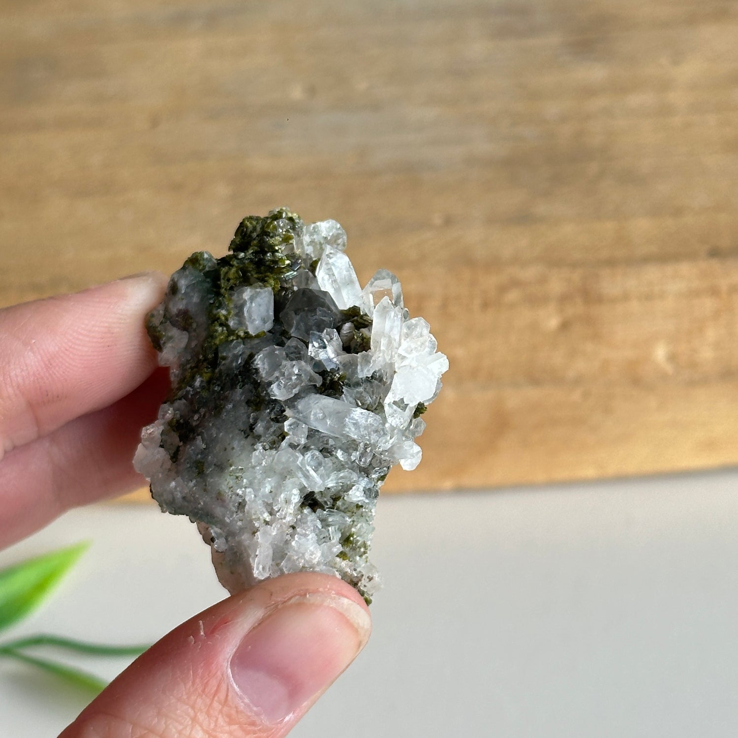 Epidote & Quartz Cluster 28g - High Quality