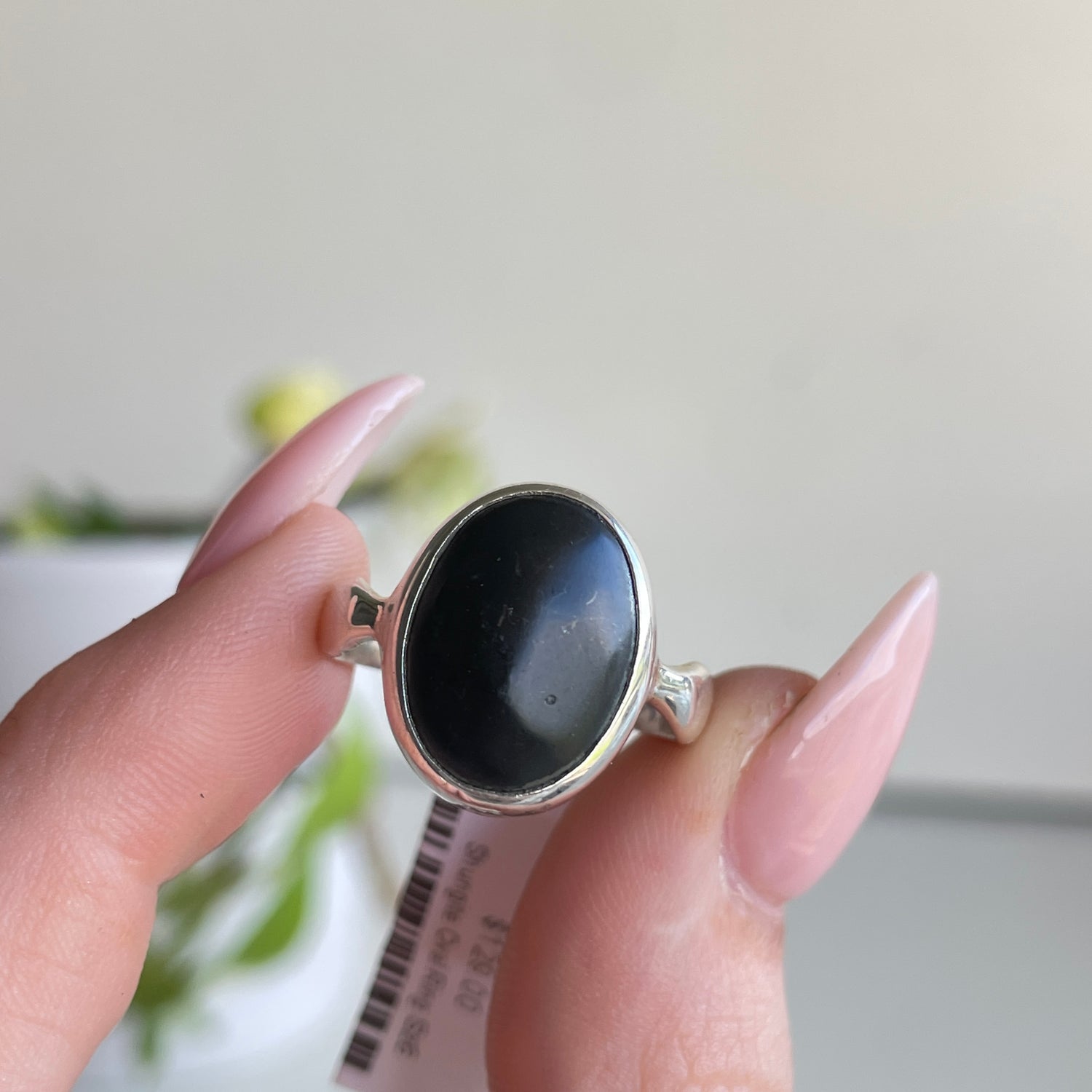 Shungite Oval Ring Sz6