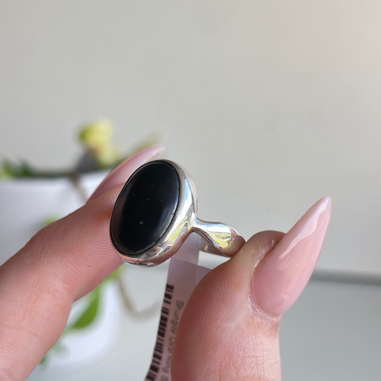 Shungite Oval Ring Sz6