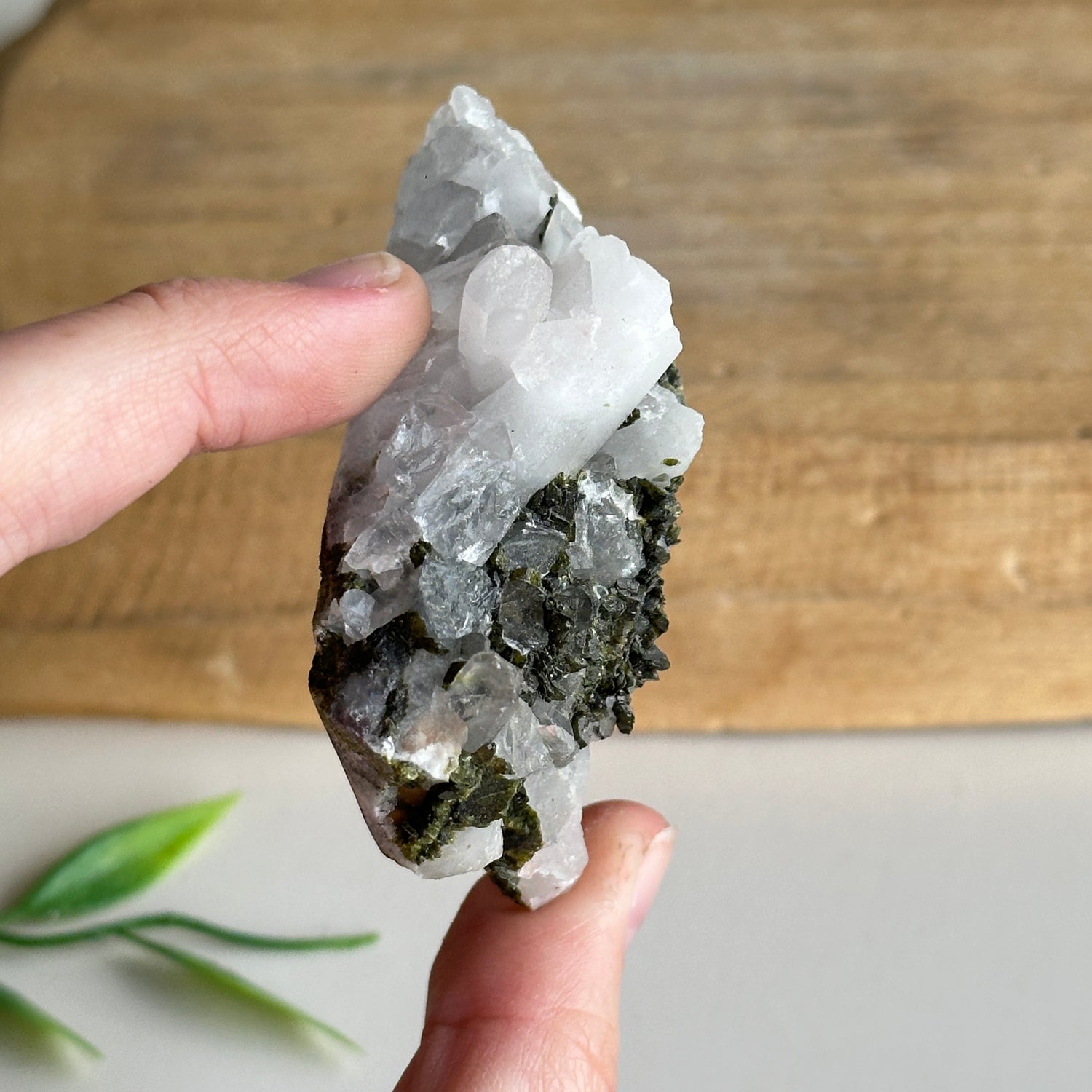 Epidote & Quartz Cluster 62g