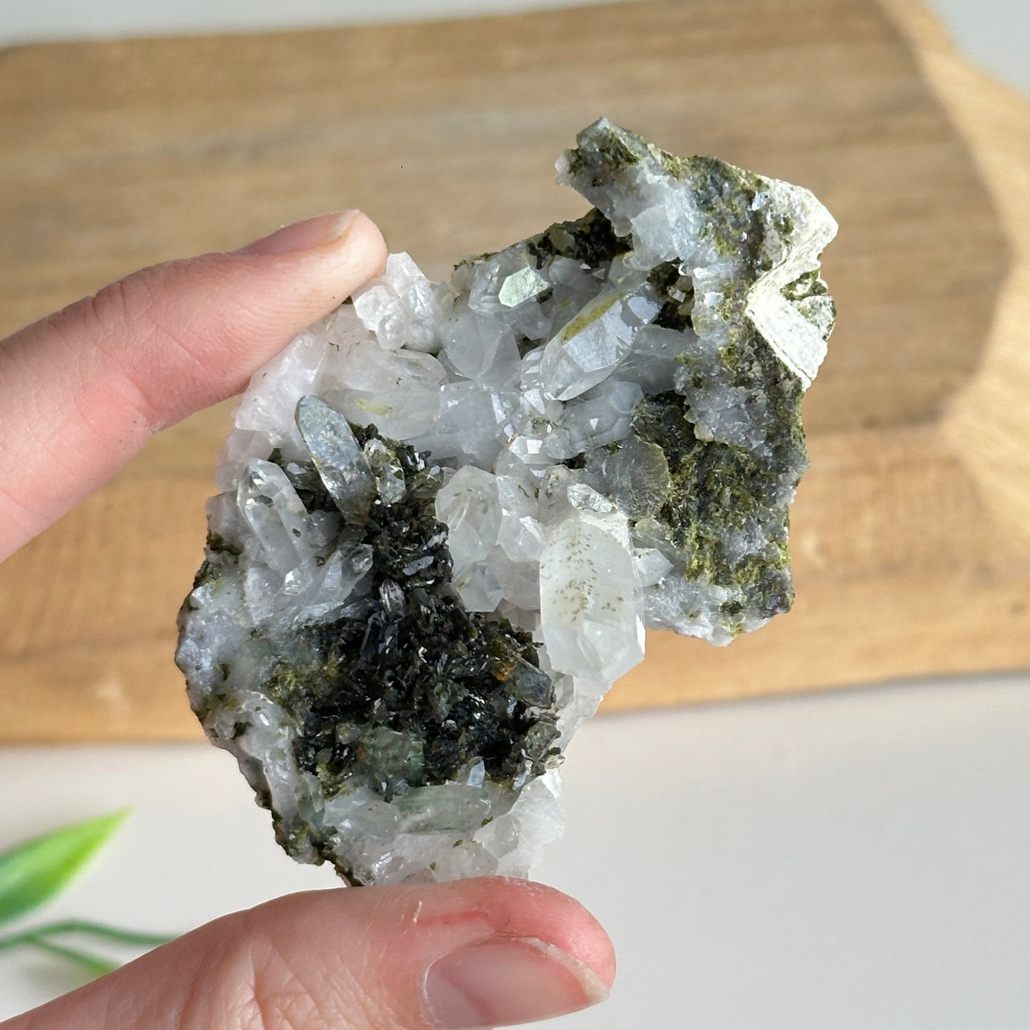 Epidote & Quartz Cluster 52g - High Quality
