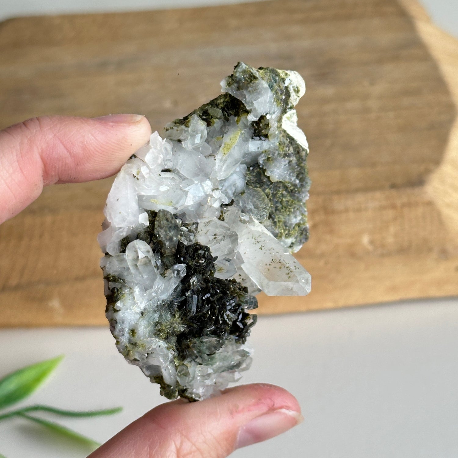 Epidote & Quartz Cluster 52g - High Quality