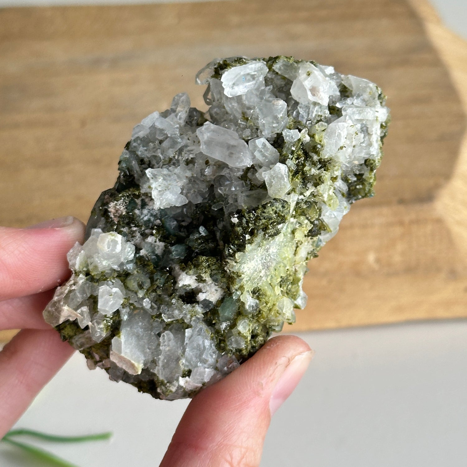 Epidote & Quartz Cluster 118g - High Quality