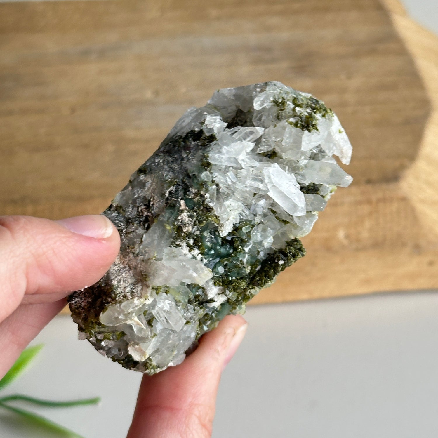 Epidote & Quartz Cluster 118g - High Quality