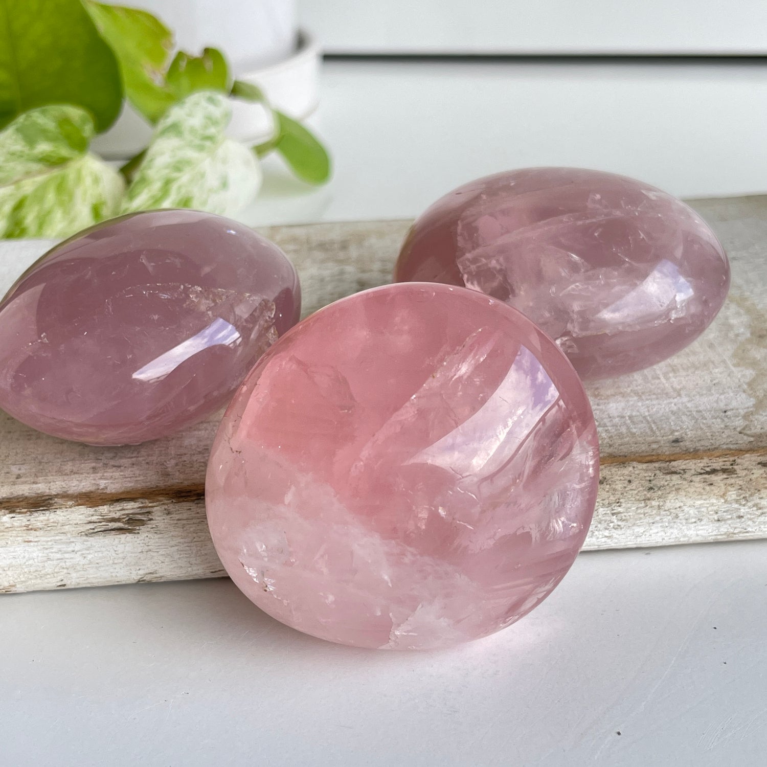 Rose Quartz Palmstone Medium