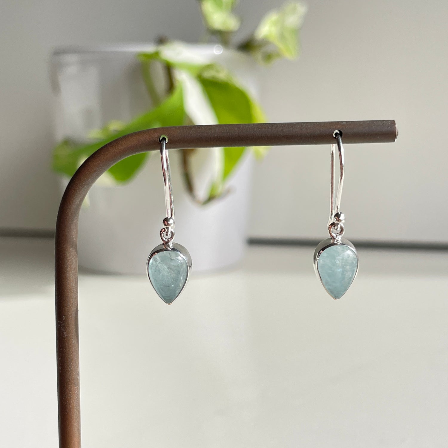 Aquamarine Teardrop Earrings