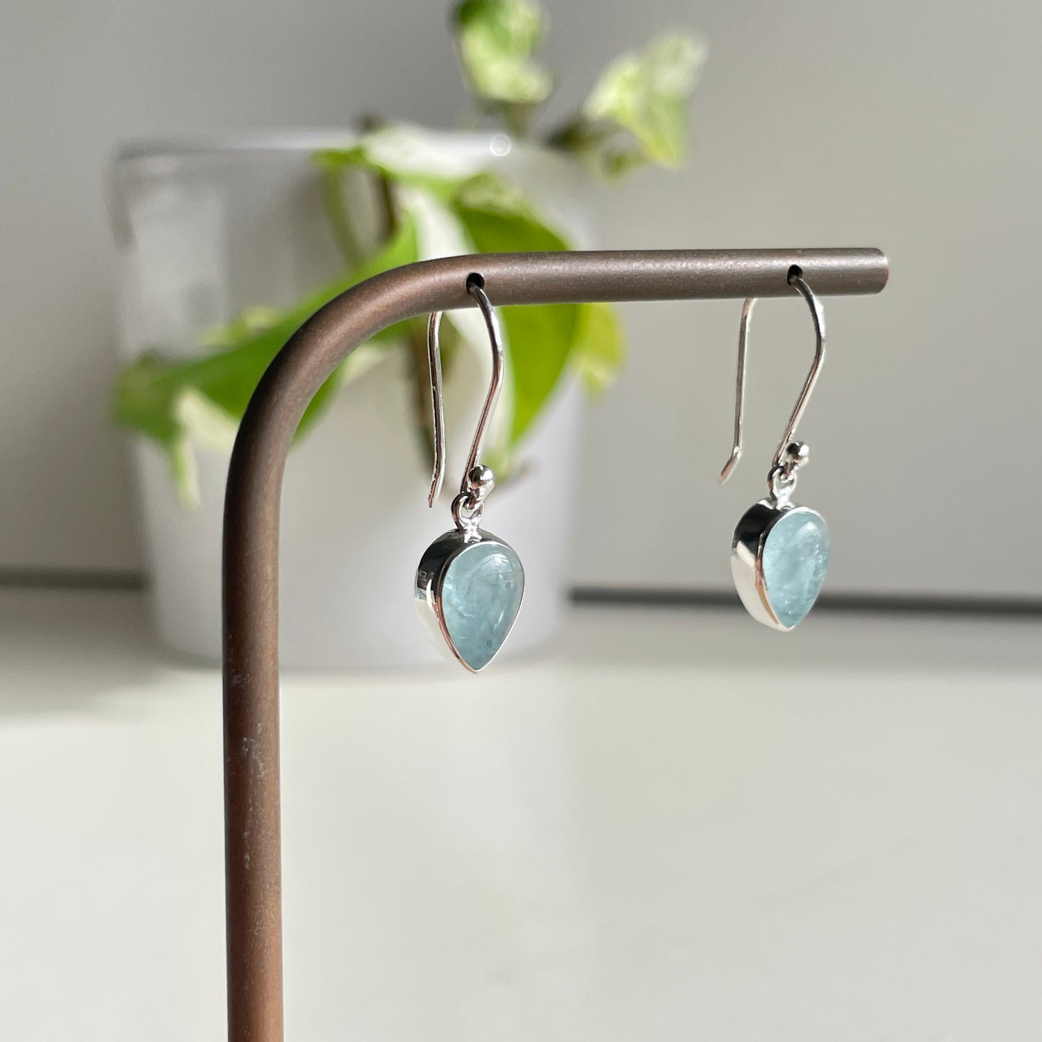 Aquamarine Teardrop Earrings