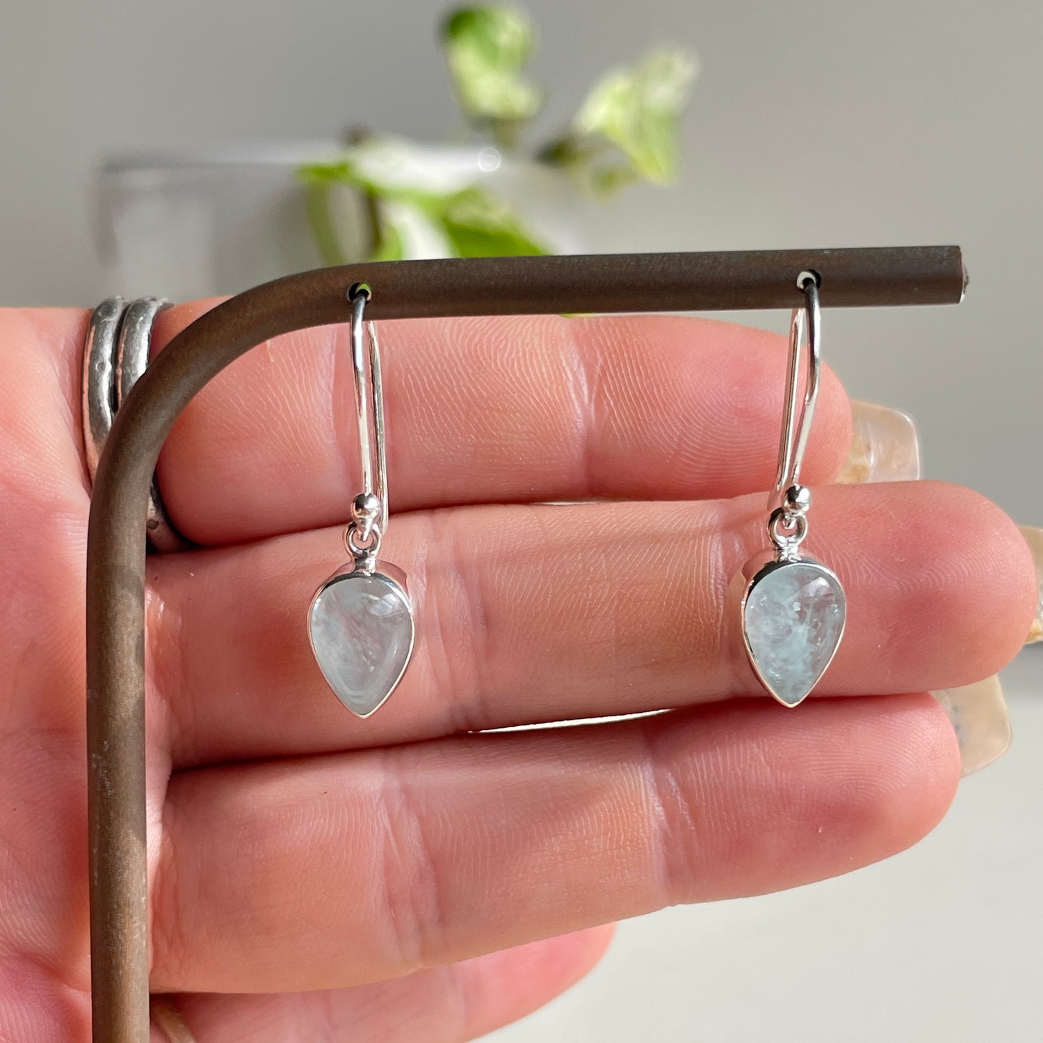 Aquamarine Teardrop Earrings