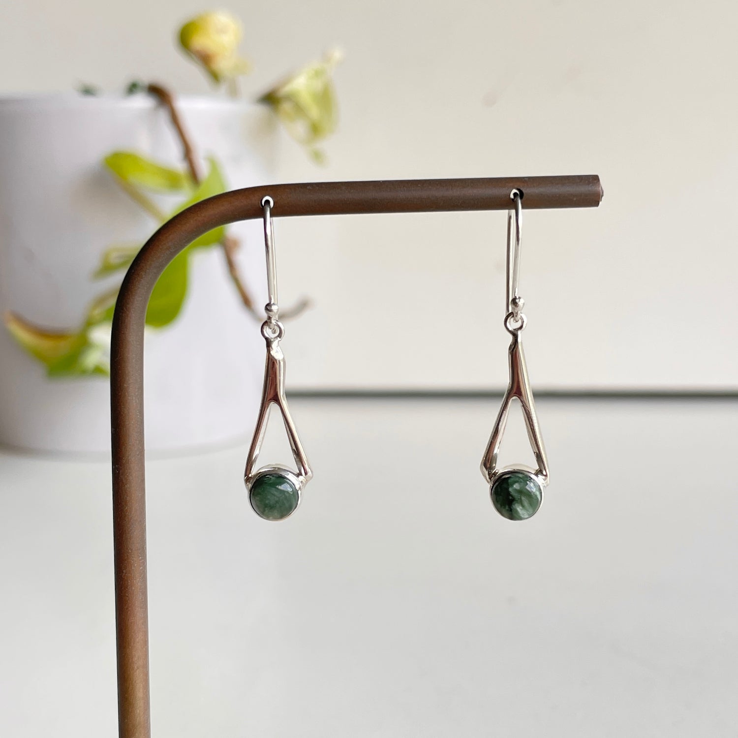 Seraphinite Round Earrings